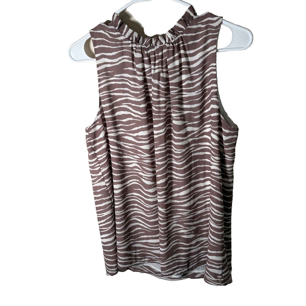 LOFT Tank Top Women's Medium Printed Crew Neck Sleeveless Casual Shirt